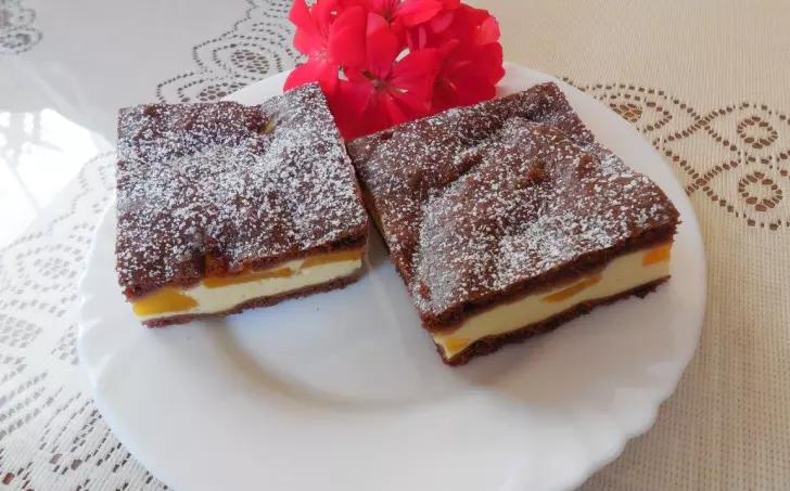 Rezy s broskyňami a tvarohom