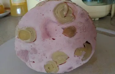 Domácí vepřová šunka s baby žampiony