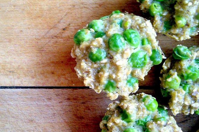 Vločkové muffiny s hráškem