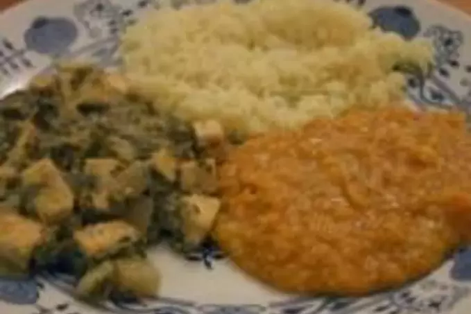 Palak tofu a dal tadka