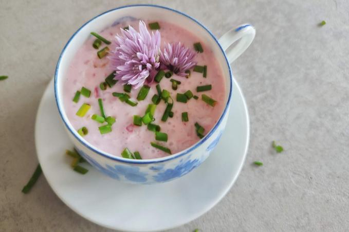 Kefírový drink s ředkvičkami