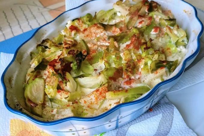 Zapečená růžičková kapusta