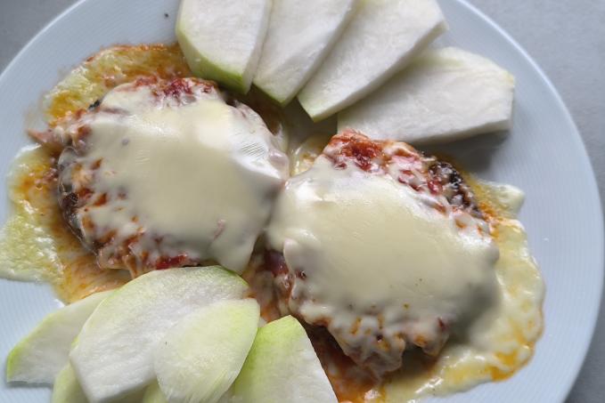 Zapečený LC chléb se šunkou a sýrem