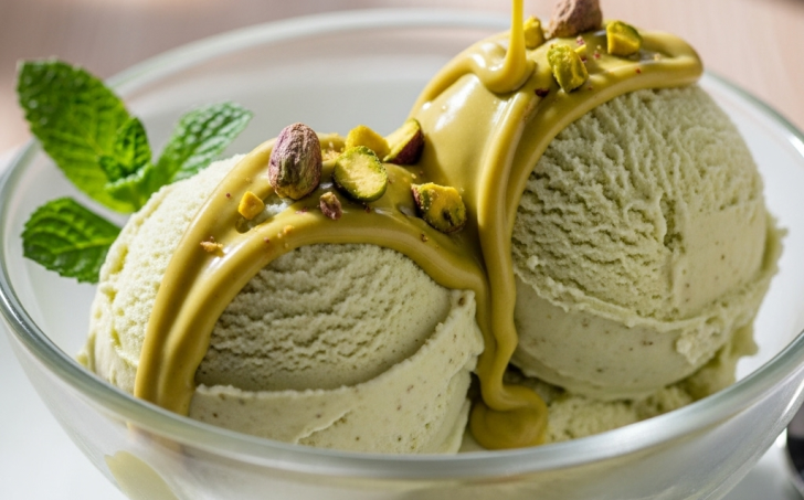 Pistáciová cottage zmrzlina