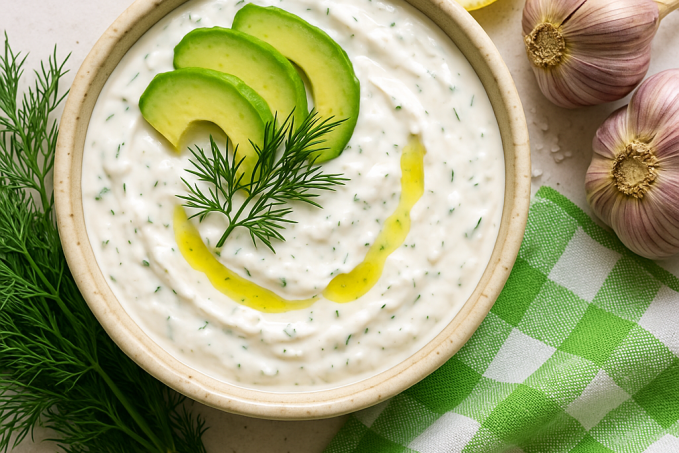 Avokádový dip s koprem