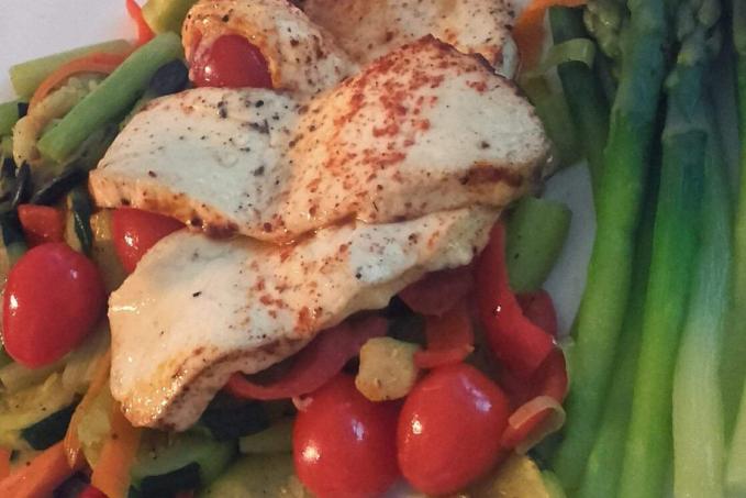 Grilovaná zelenina s čerstvým domácim syrom