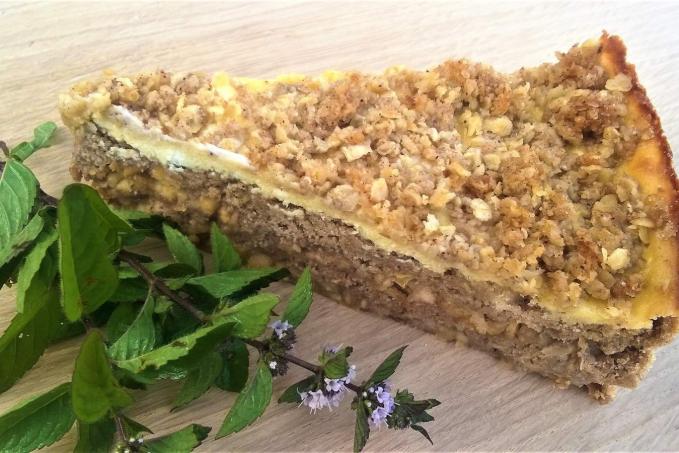 Rychlý jablečný koláč s hraškou