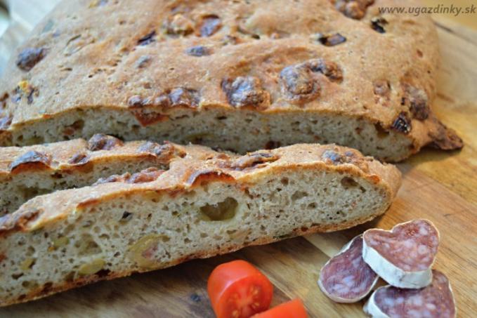 Bezlepkový olivový chlieb