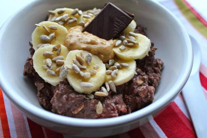 Kakaová ovesná kaše s banánem!