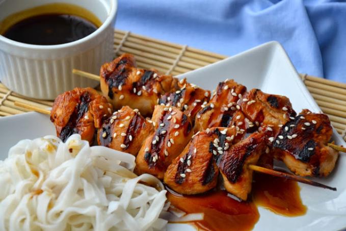 Kuřecí špízy Teriyaki