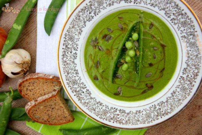 Hráškovo-špenátová krémová polévka (od 8 měsíců)