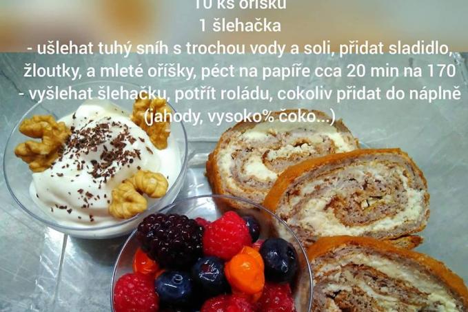 Ořechová roláda - nízkosacharidová