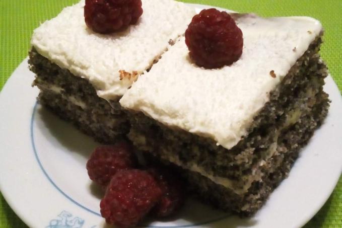 Makové řezy s mascarpone - bezlepkové a výborné