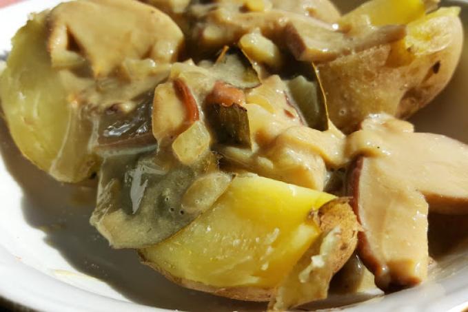 Hříbkové ragů v valašskou kyškou