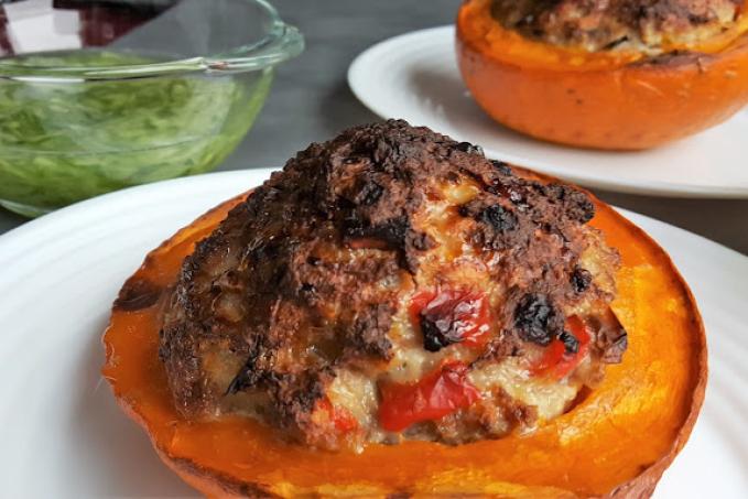 Dýně plněná mletým masem