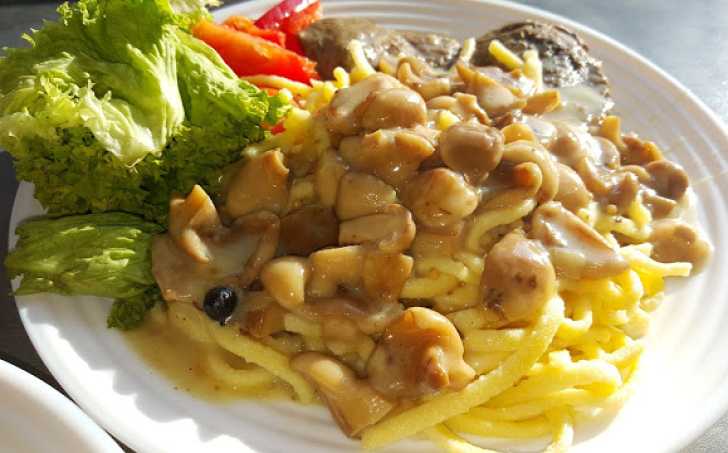 Houbová omáčka z kyselých hub s hovězím masem