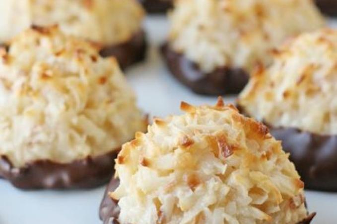 LC vánoční kokosky zdobené čokoládou