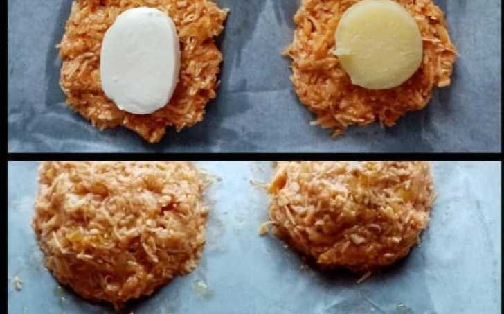 Zelňáky plněné mozzarellou a olomouckým tvarůžkem