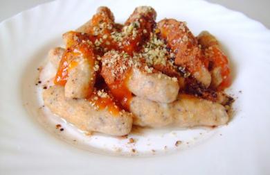 Špaldové bramborové šišky s mákem uvnitř