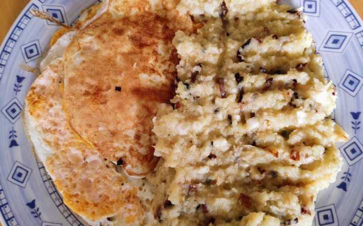 Volovoko se zeleninovou kaší