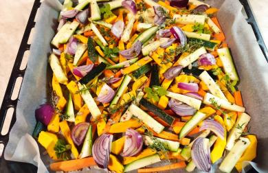 Sýr panýr a pečená zelenina - LC