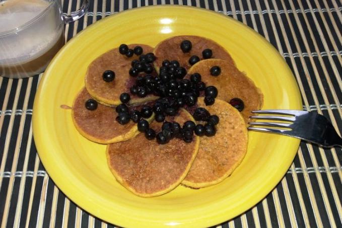 Dýňové minilívanečky s borůvkovým přelivem