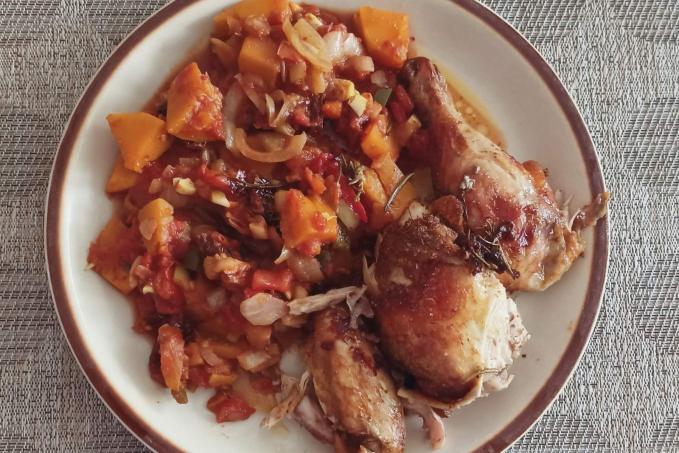 Kuře pečené s citronem a rozmarýnem