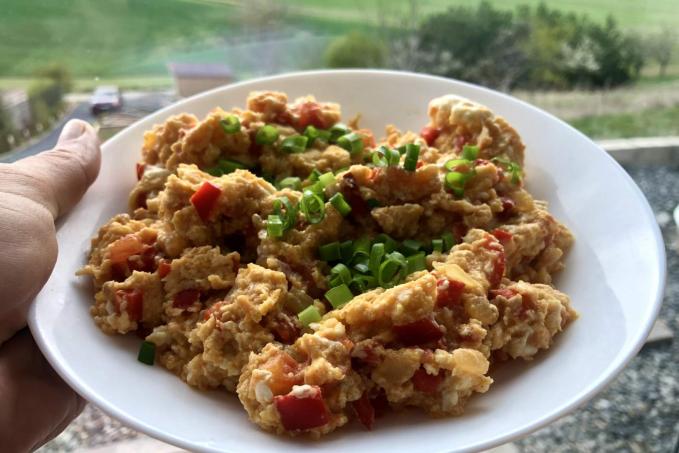 Míchaná vajíčka s lečem