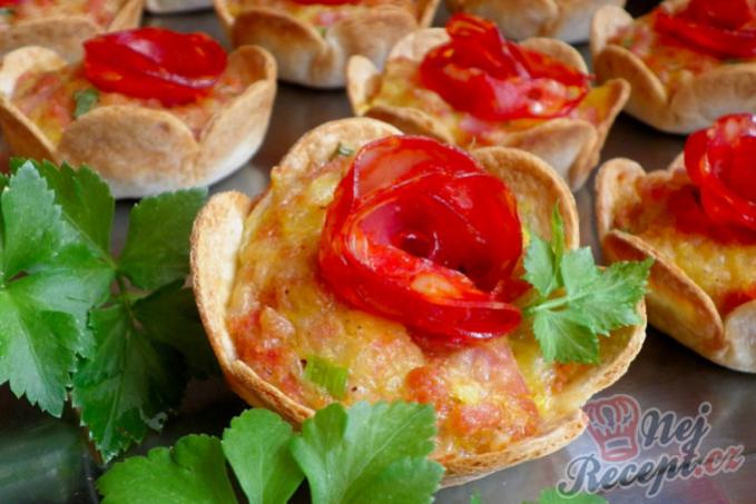 Párty tortillové košíčky