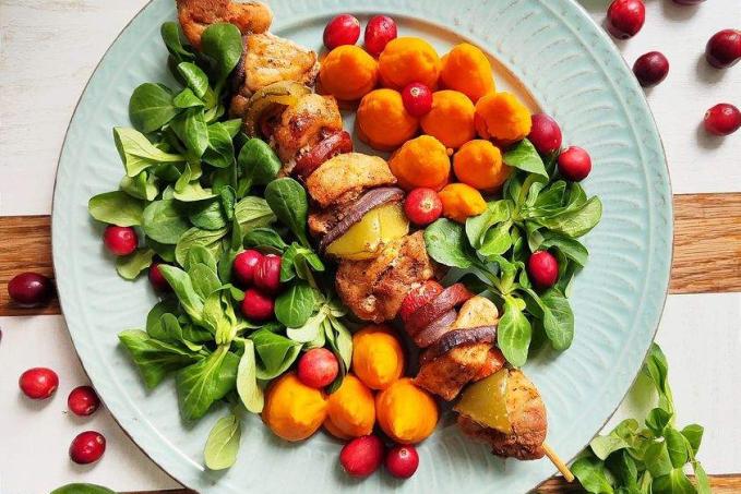 Špíz s dýňovou kaší