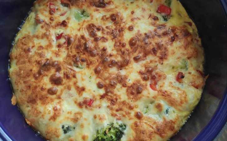 Zapečená brokolice se šunkou a sýrem