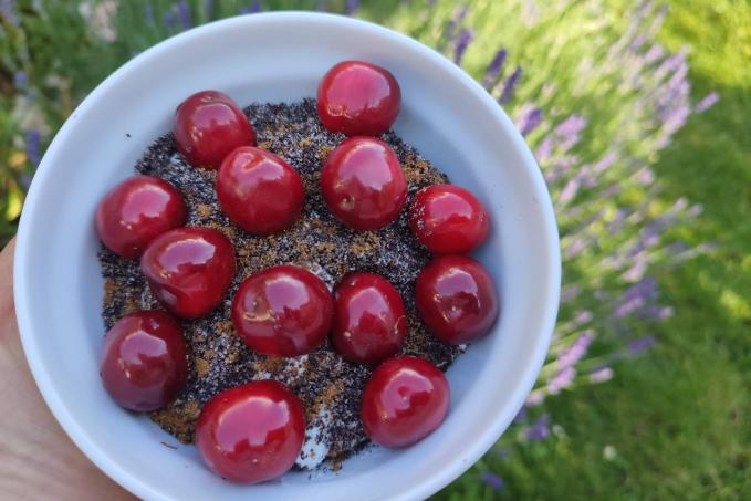 Cottage s makem a třešněmi