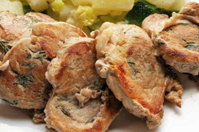 Vepřová panenka na tymiánu