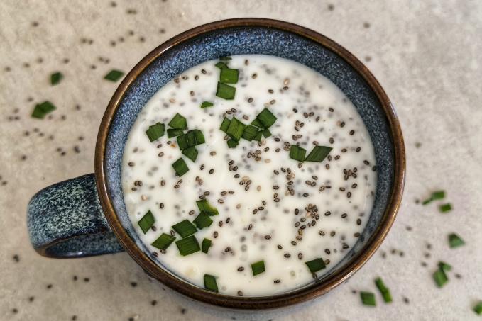 Kefír s chia semínky