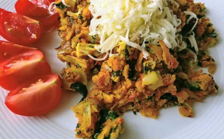 Dýně s kuřecím masem a špenátem