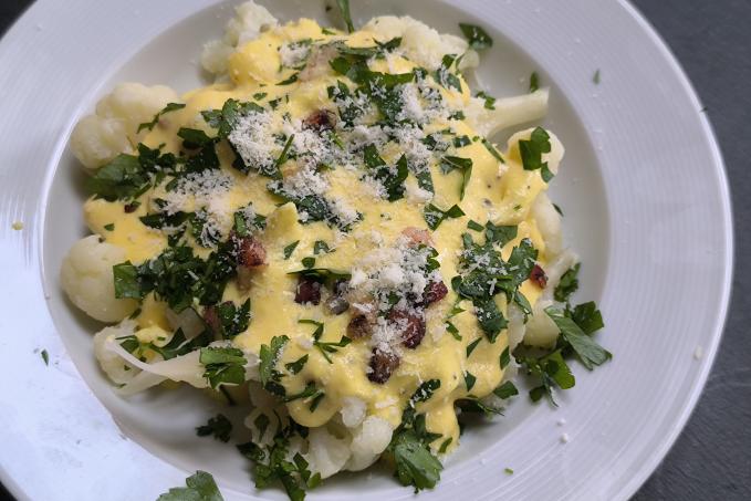 Květák ala carbonara