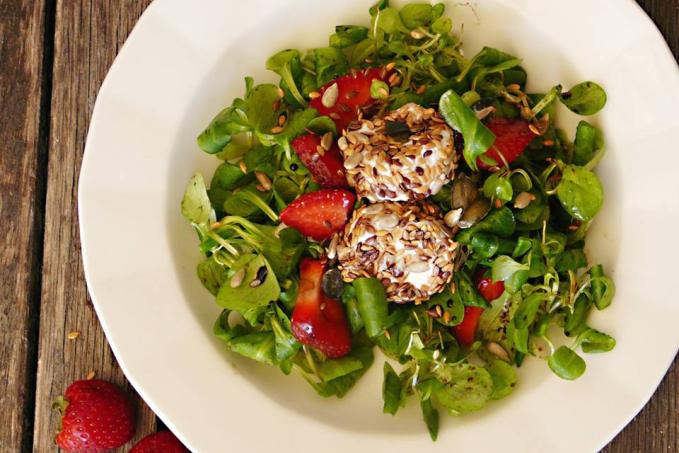 Polníčkový salát s jahodou - bez lepku, vajec