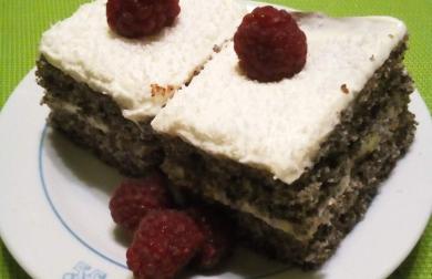 Makové řezy s mascarpone - bezlepkové a výborné