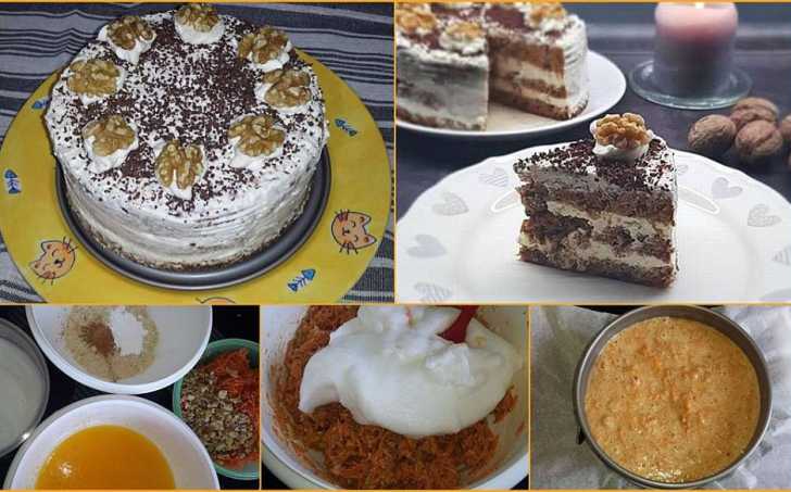 MRKVOVÝ DORT S OŘECHY - nízkosacharidový