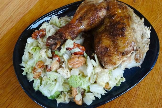 Smetanové čínské zelí s ořechy