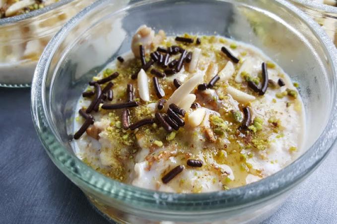 Dezert z ovesných vloček s ořechy