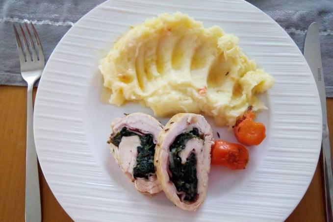 Kuřecí roláda se špenátem