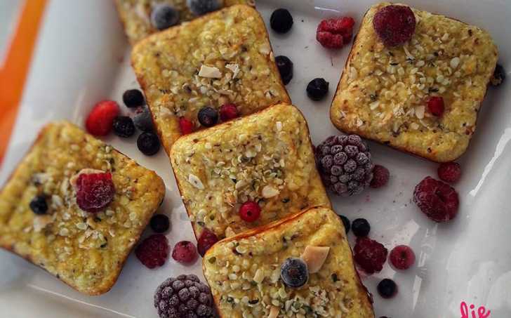 Tvarohové čtverečky - nízkosacharidové