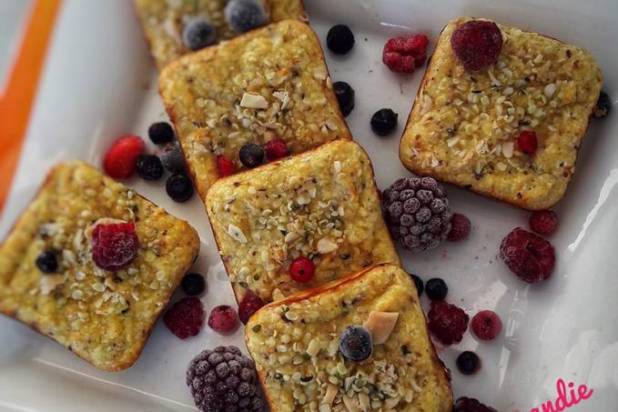 Tvarohové čtverečky - nízkosacharidové