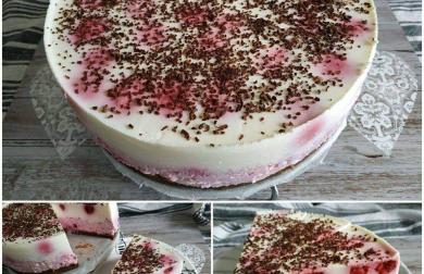 NEPEČENÝ MALINOVÝ DORT - LC