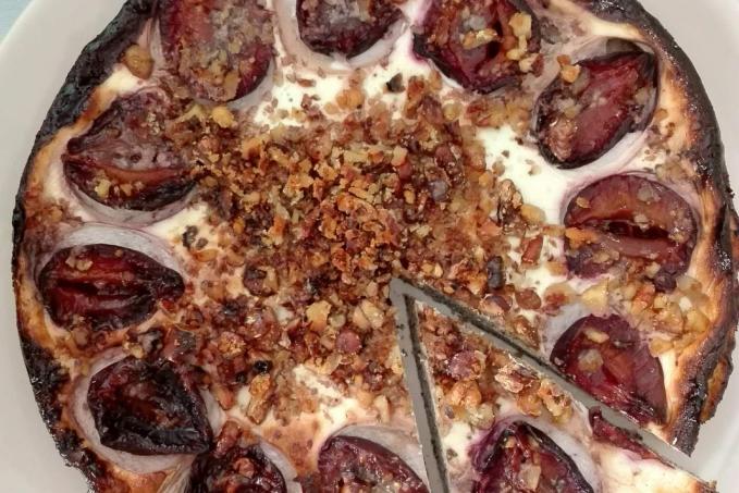 Švestky & mák mozzarelový koláč