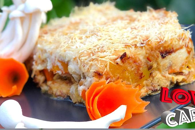 Zapečené maso se zeleninou a květákovým pyré!