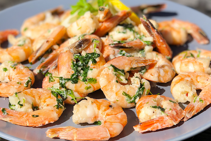 Rychlé Krevety na česneku