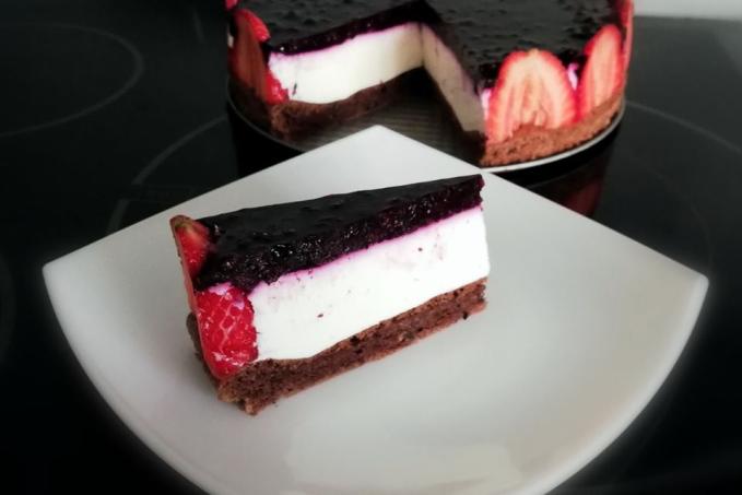 Svěží dortík s borůvkovým želé - LC