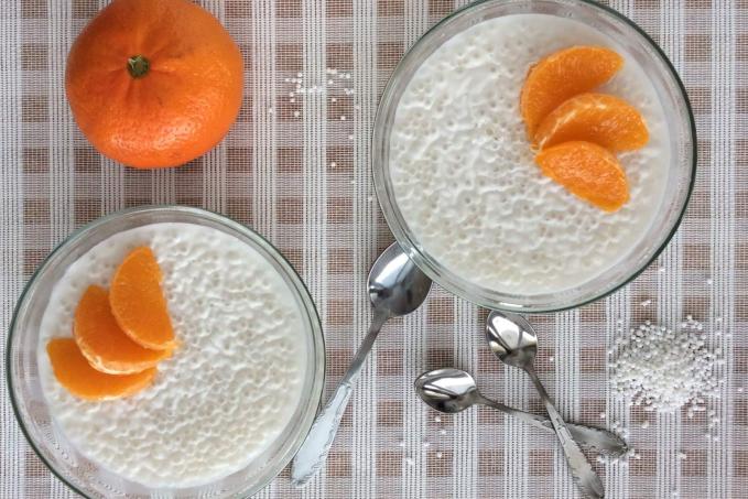 Tapioka pudink z domácího kokosového "mléka"